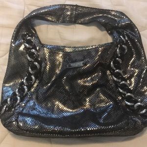 Michael Kors metallic snake skin handbag